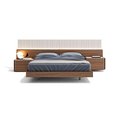 J&M Furniture J&M Furniture 17866-K Porto King Size Bed - Walnut 17866-K